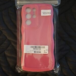 Pink Silicone Case for S21 Ultra